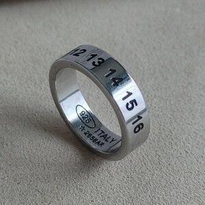 Maison Margiela Number Motif Engraved 925 Sterling silver ring size 8.5